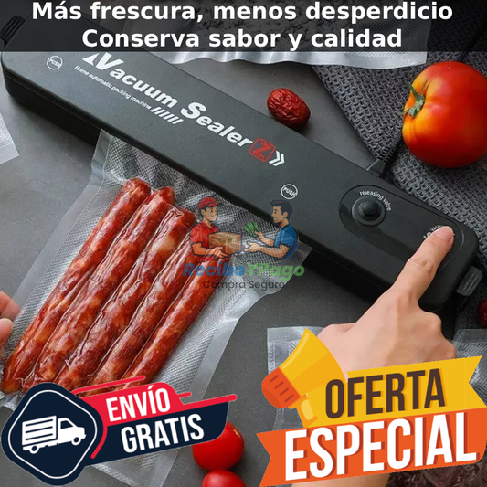 Selladora al Vacío + 1 Rollo De Bolsas